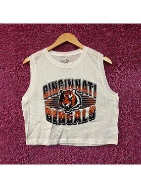 Junk Food Clothing NFL Cincinnati Bengals Cropped Sleeveless T-Shirt Medium